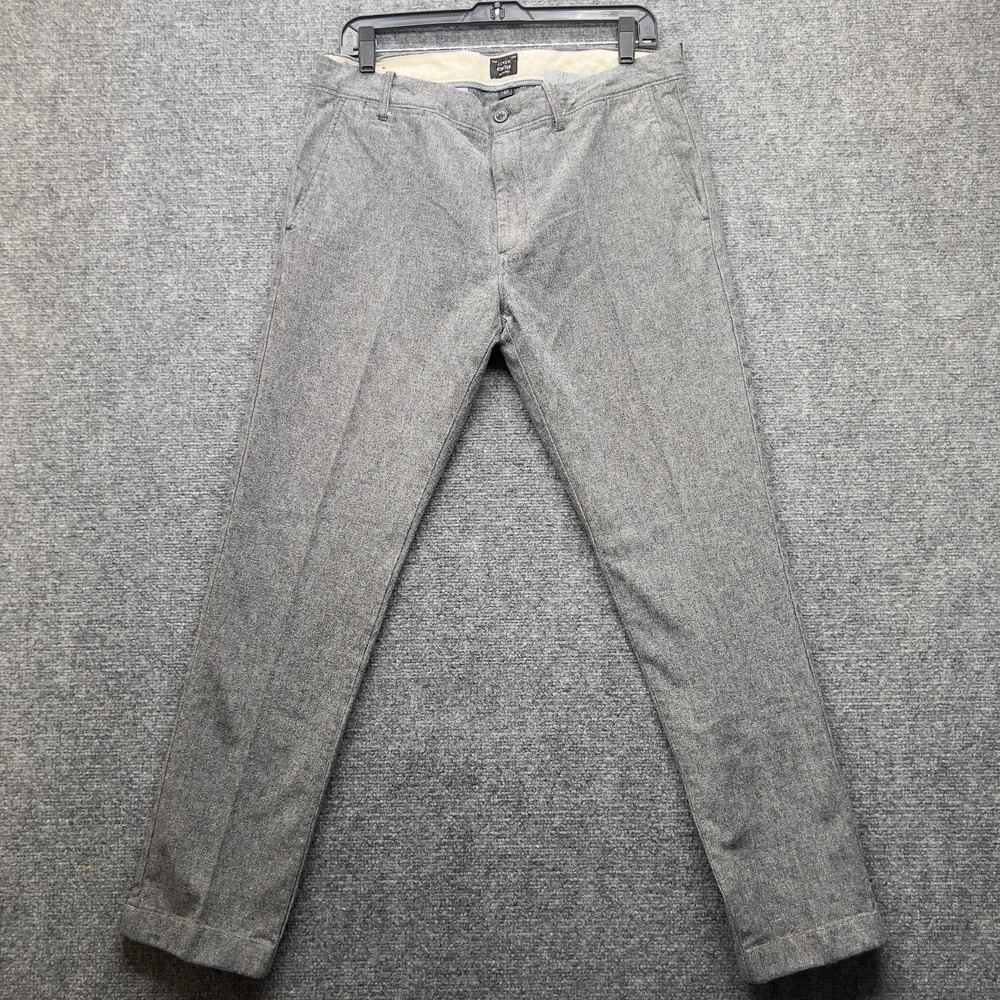 J.Crew Stretch Pants Mens 33x30 Gray Slim Casual Chino Trousers